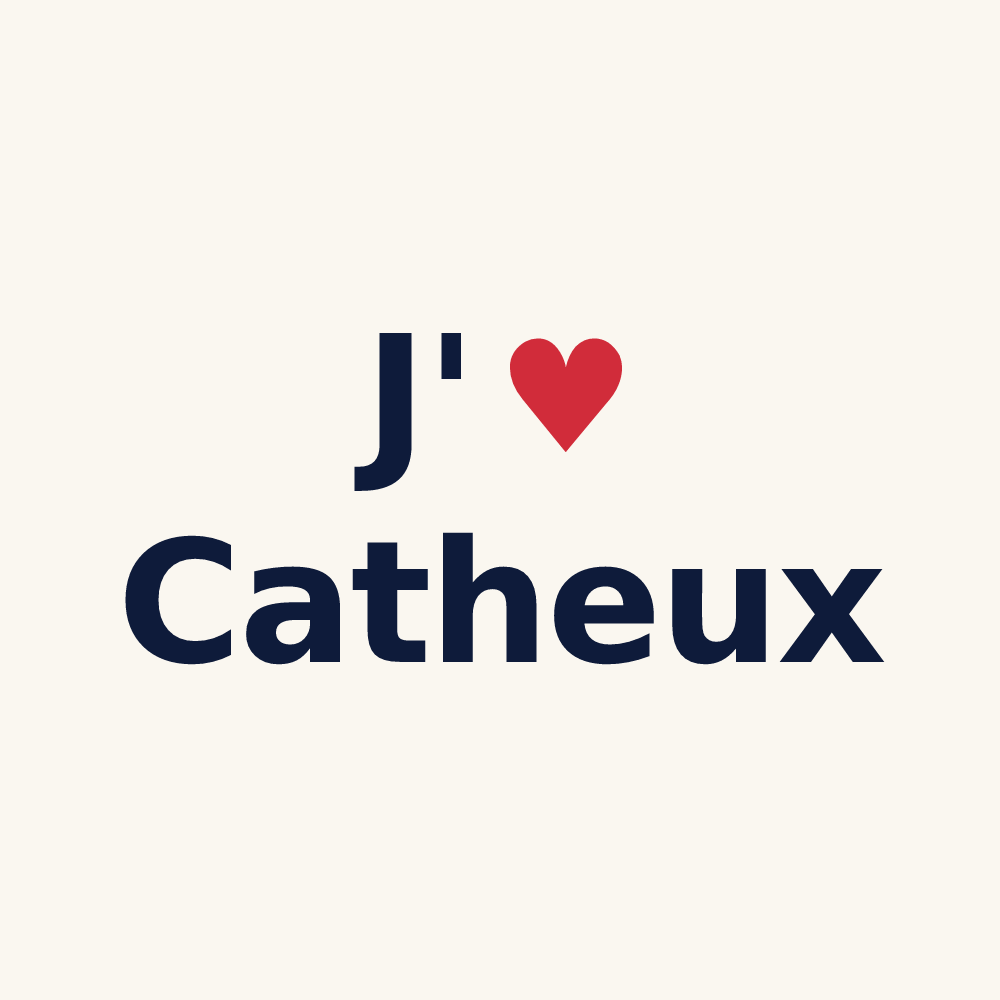 Tasse personnalisée Catheux — design J'aime Catheux