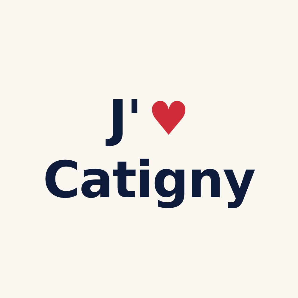 Tasse personnalisée Catigny — design J'aime Catigny