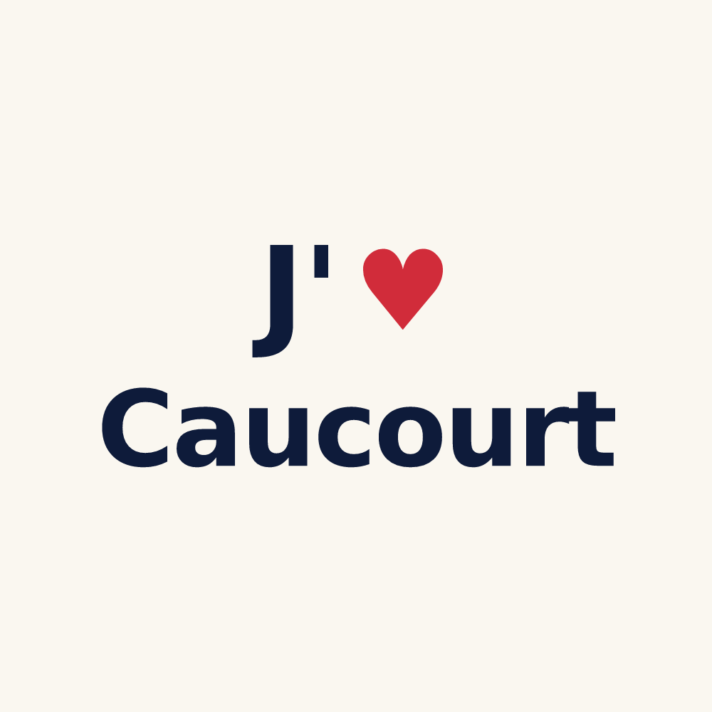 Tasse personnalisée Caucourt — design J'aime Caucourt
