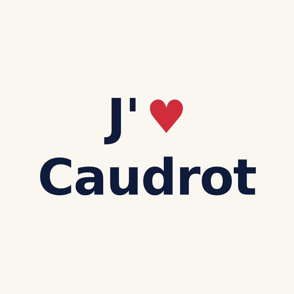 Tasse personnalisée Caudrot — design J'aime Caudrot