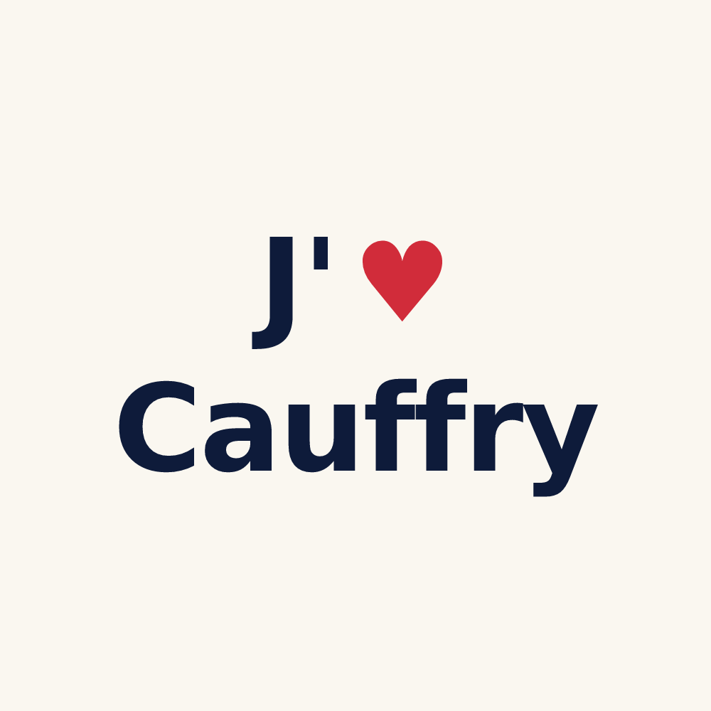 Tasse personnalisée Cauffry — design J'aime Cauffry
