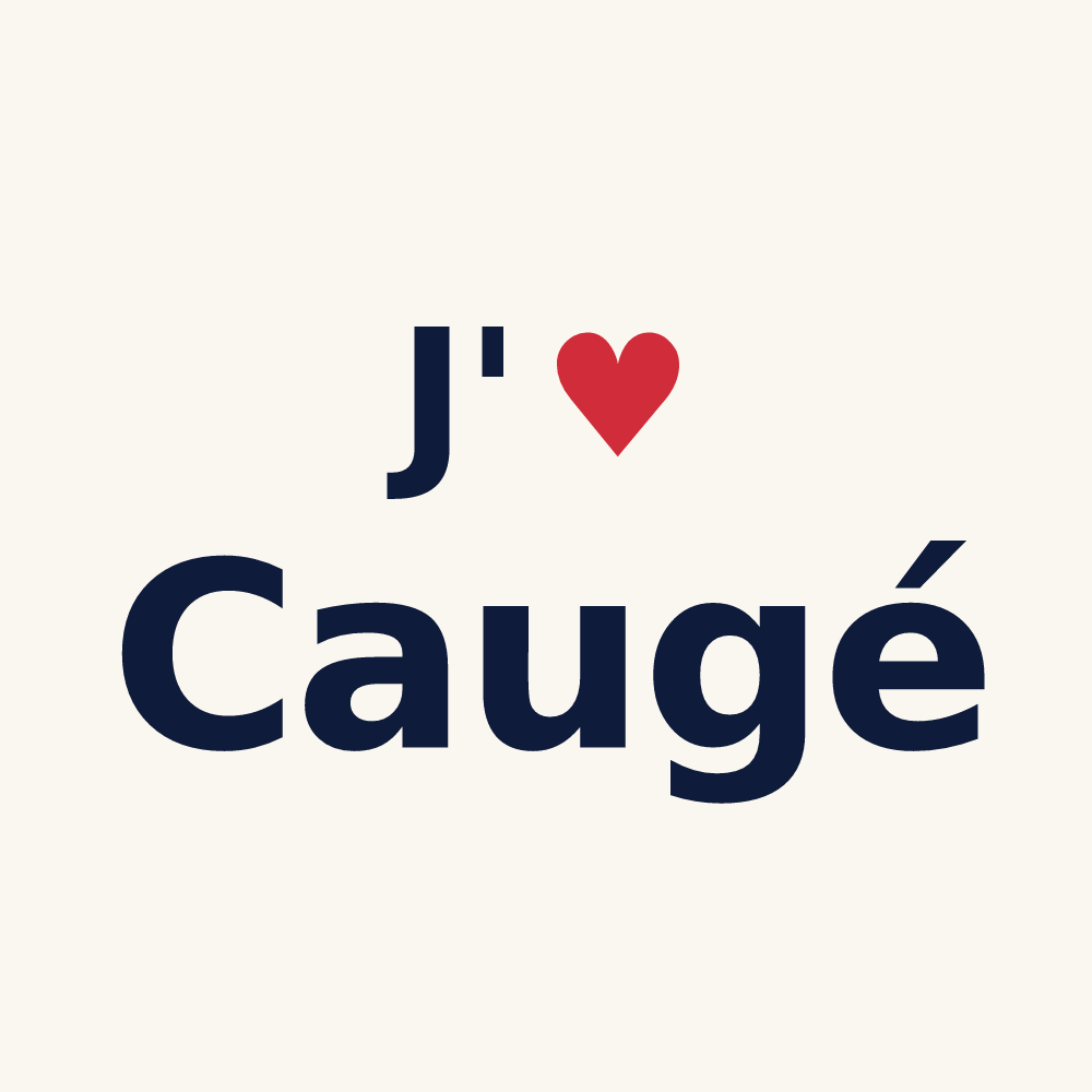 Tasse personnalisée Caugé — design J'aime Caugé