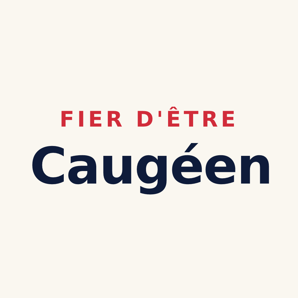Tasse « Fier d'être Caugéen » — design pour Caugé