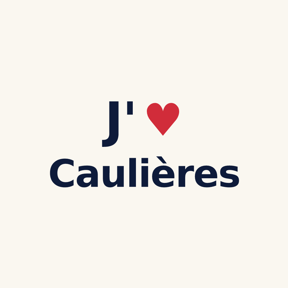Tasse personnalisée Caulières — design J'aime Caulières