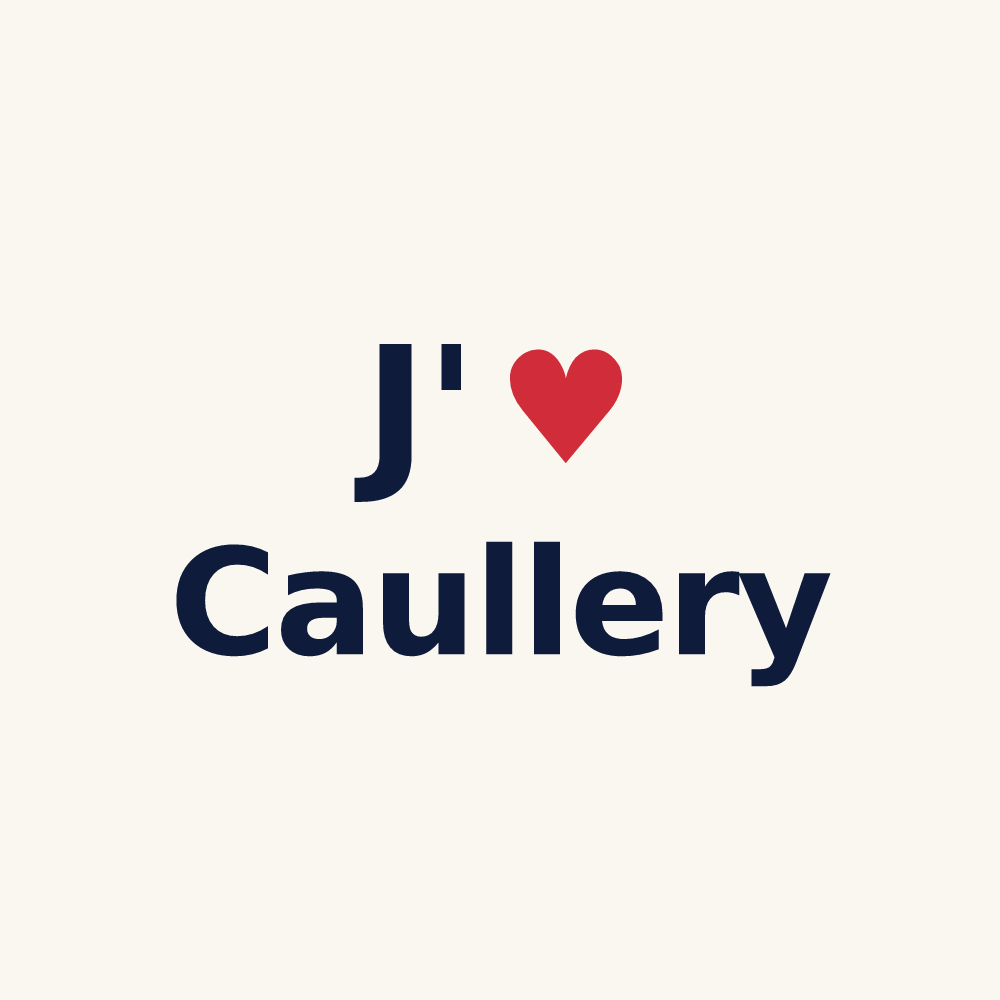 Tasse personnalisée Caullery — design « J'aime Caullery » imprimé sur la tasse