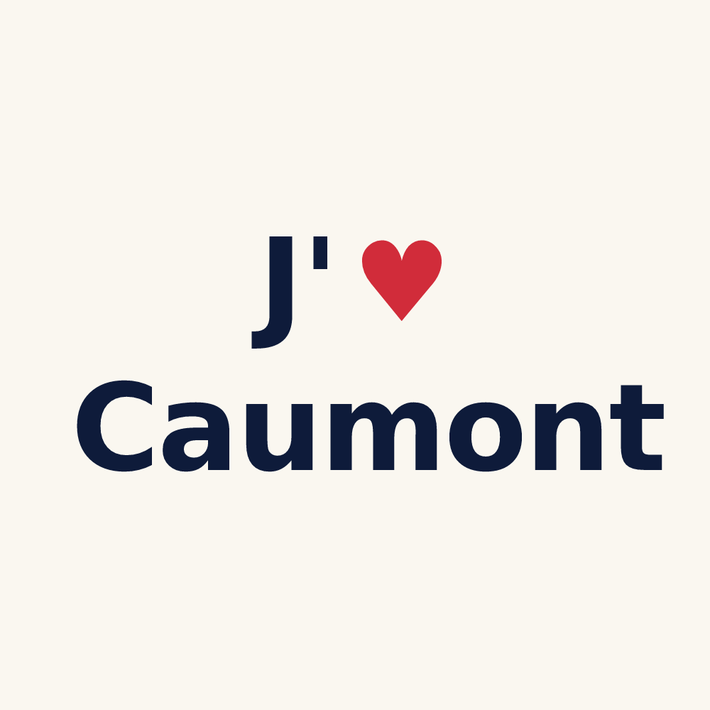 Tasse personnalisée Caumont — design J'aime Caumont