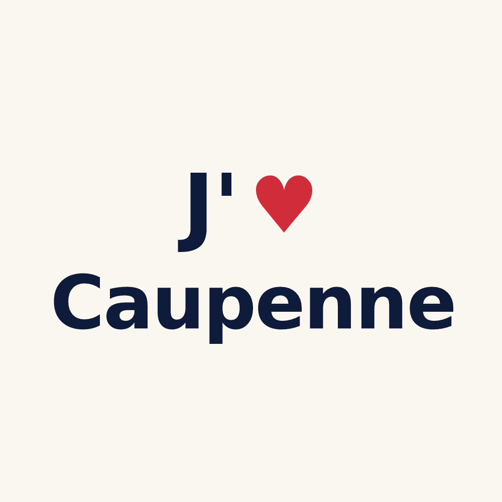 Tasse personnalisée Caupenne — design J'aime Caupenne