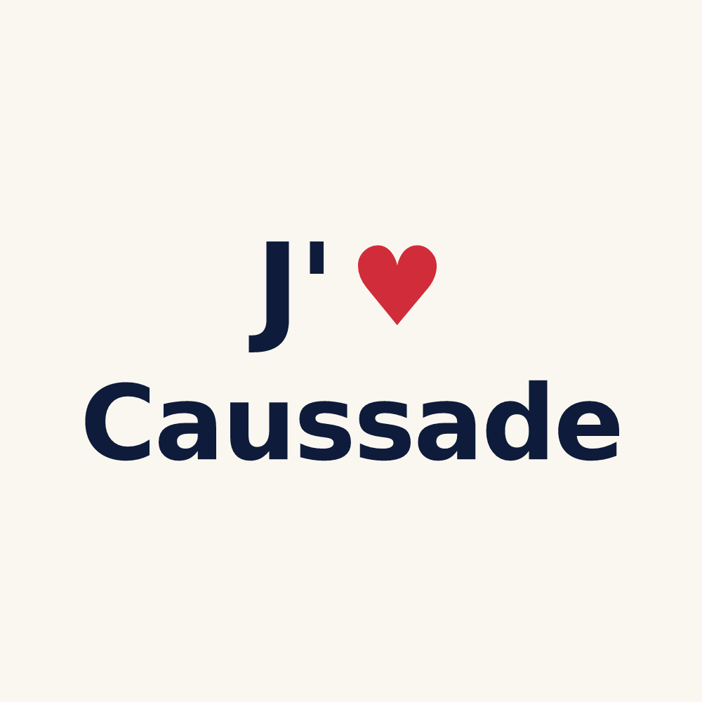 Tasse personnalisée Caussade — design J'aime Caussade