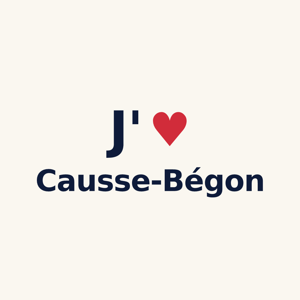 Tasse personnalisée Causse-Bégon — design J'aime Causse-Bégon