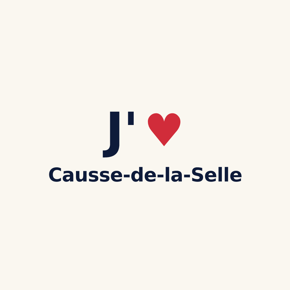 Tasse personnalisée Causse-de-la-Selle — design J'aime Causse-de-la-Selle