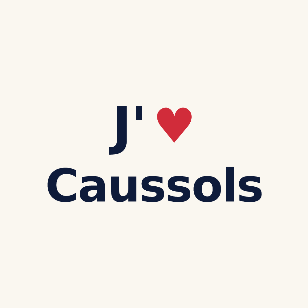 Tasse personnalisée Caussols — design J'aime Caussols
