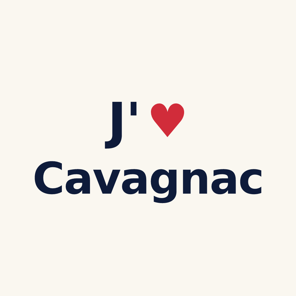 Tasse personnalisée Cavagnac — design « J'aime Cavagnac » imprimé sur la tasse