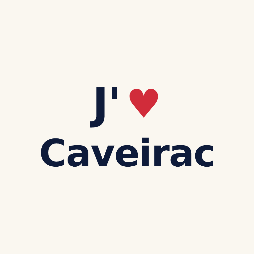 Tasse personnalisée Caveirac — design J'aime Caveirac