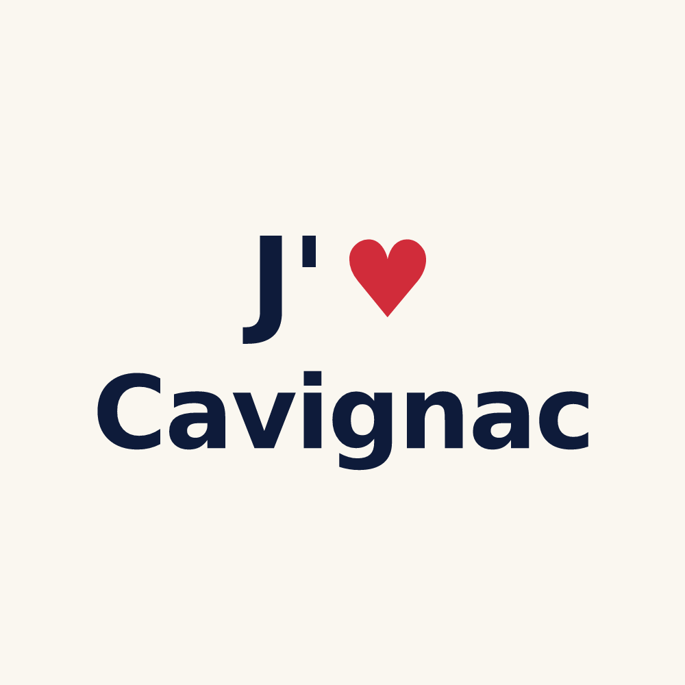 Tasse personnalisée Cavignac — design J'aime Cavignac