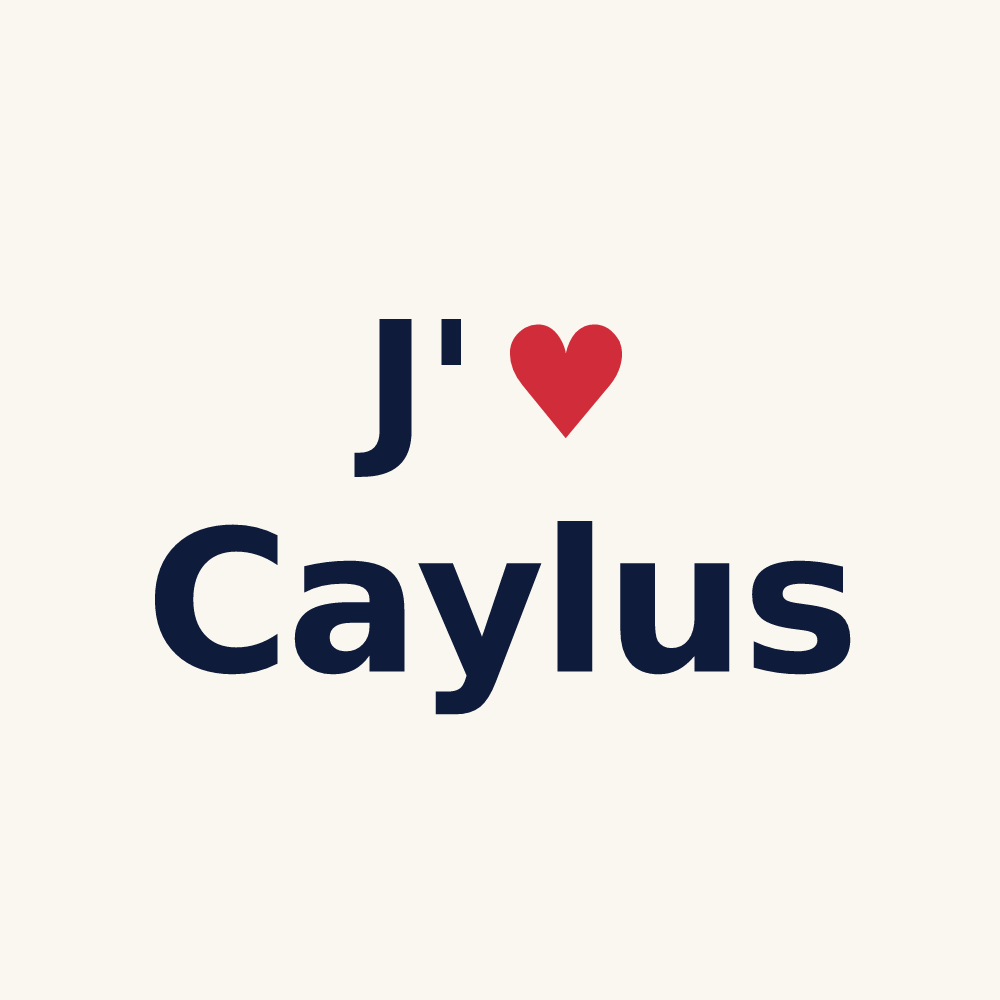 Tasse personnalisée Caylus — design J'aime Caylus