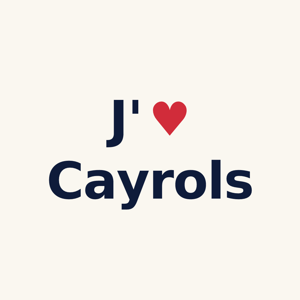 Tasse personnalisée Cayrols — design J'aime Cayrols
