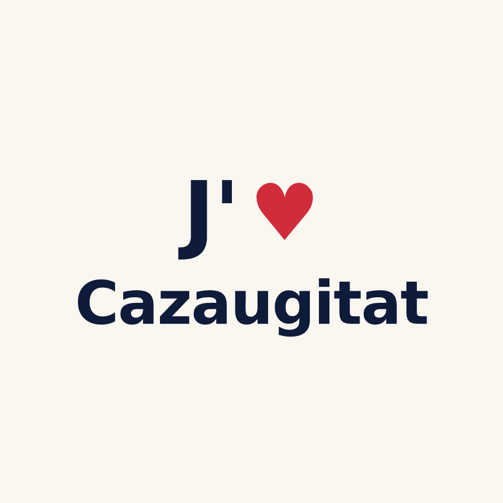 Tasse personnalisée Cazaugitat — design J'aime Cazaugitat