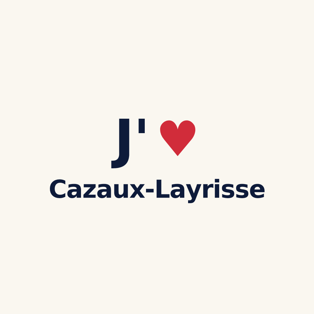 Tasse personnalisée Cazaux-Layrisse — design J'aime Cazaux-Layrisse