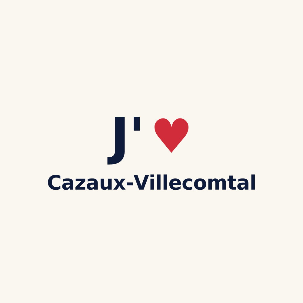 Tasse personnalisée Cazaux-Villecomtal — design J'aime Cazaux-Villecomtal