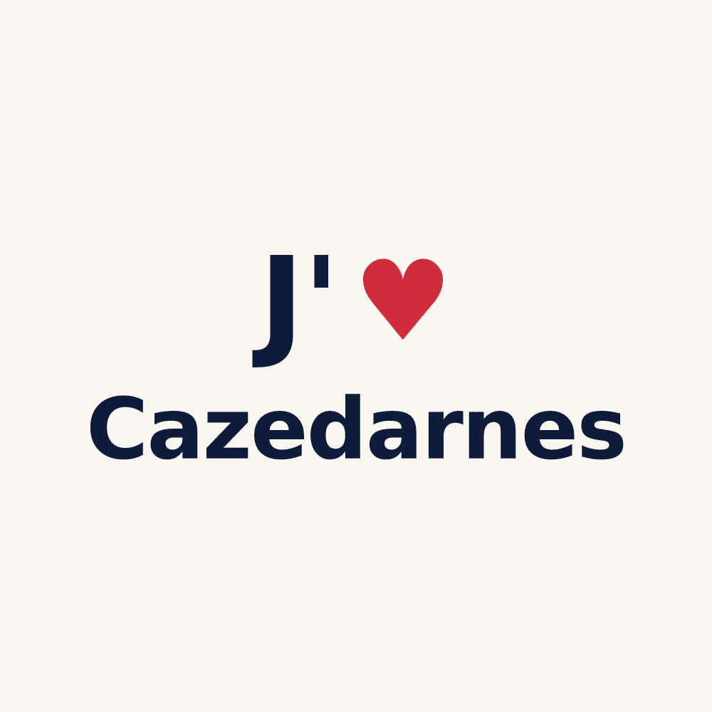 Tasse personnalisée Cazedarnes — design J'aime Cazedarnes