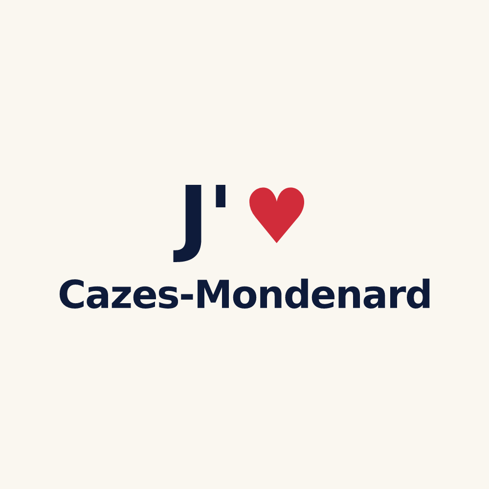 Tasse personnalisée Cazes-Mondenard — design J'aime Cazes-Mondenard
