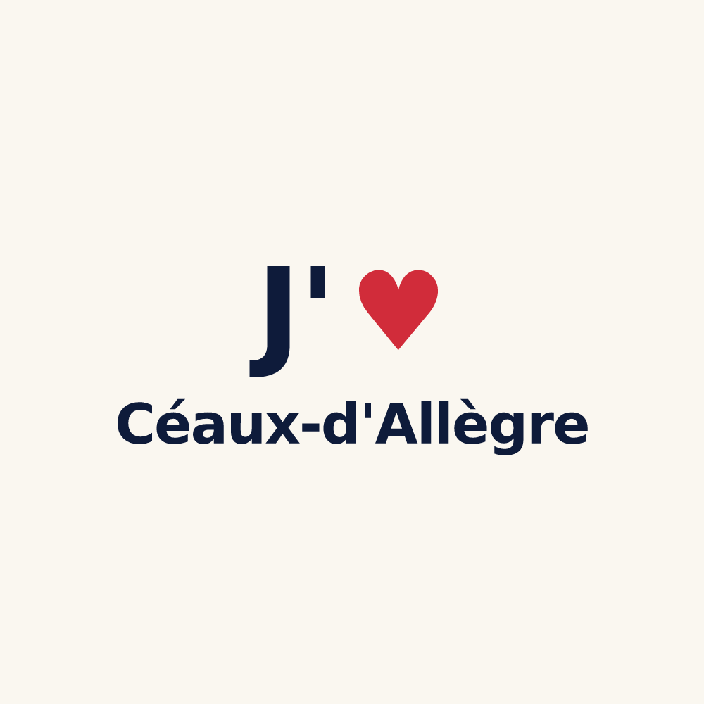 Tasse personnalisée Céaux-d'Allègre — design J'aime Céaux-d'Allègre