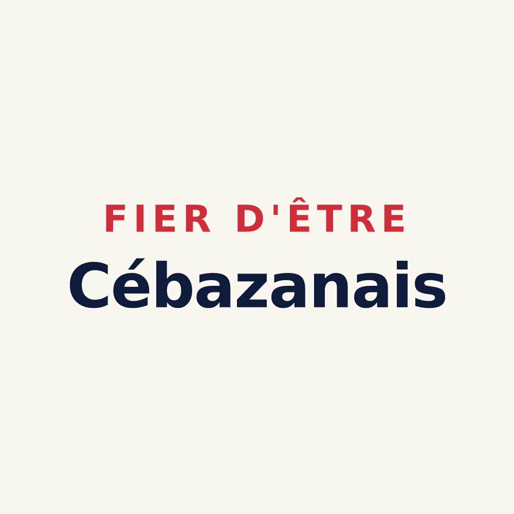 Tasse « Fier d'être Cébazanais » — design pour Cébazan