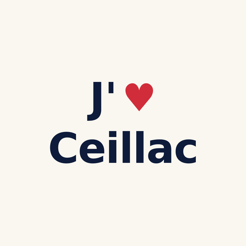 Tasse personnalisée Ceillac — design J'aime Ceillac