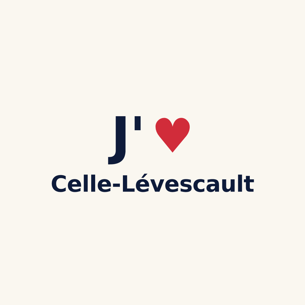 Tasse personnalisée Celle-Lévescault — design J'aime Celle-Lévescault