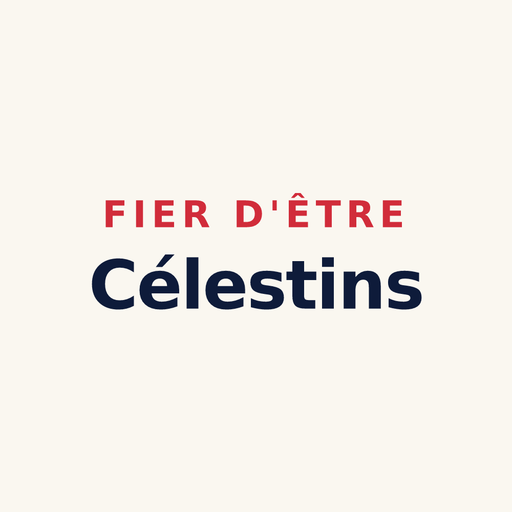 Tasse « Fier d'être Célestins » — design pour Celle-Lévescault
