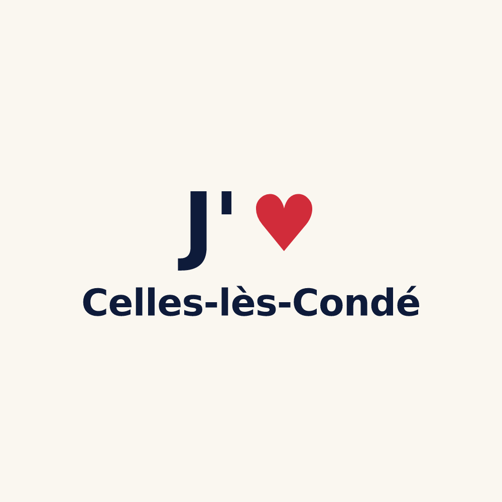Tasse personnalisée Celles-lès-Condé — design J'aime Celles-lès-Condé