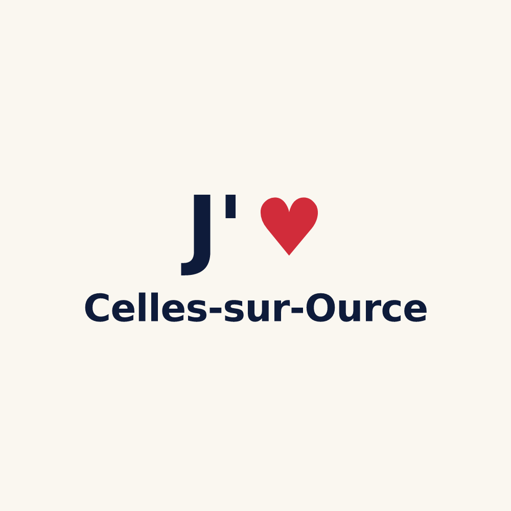 Tasse personnalisée Celles-sur-Ource — design J'aime Celles-sur-Ource