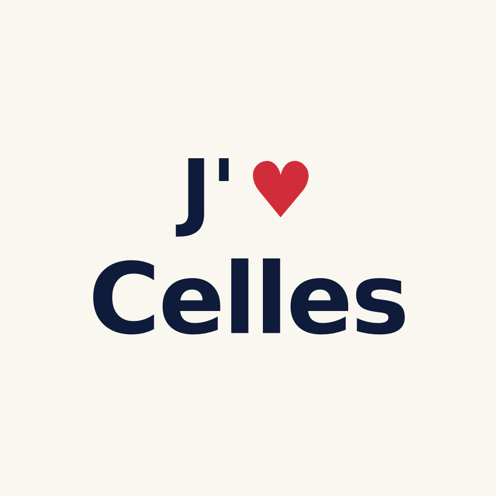 Tasse personnalisée Celles — design J'aime Celles