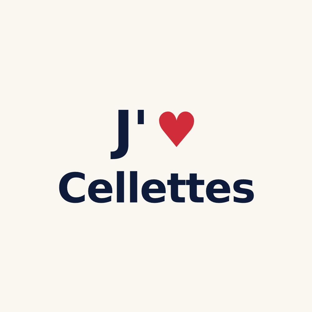 Tasse personnalisée Cellettes — design J'aime Cellettes