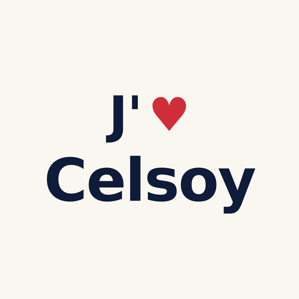Tasse personnalisée Celsoy — design J'aime Celsoy
