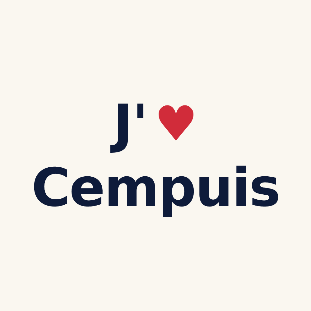 Tasse personnalisée Cempuis — design J'aime Cempuis