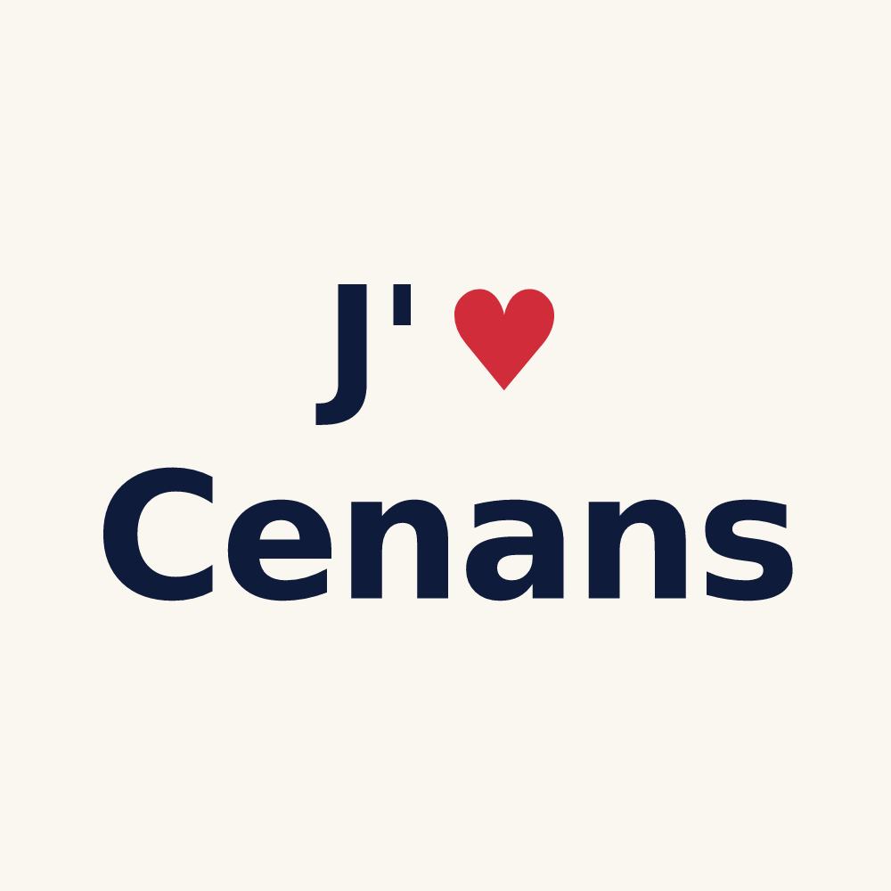 Tasse personnalisée Cenans — design J'aime Cenans