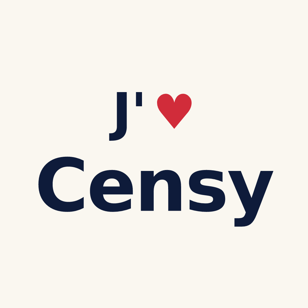 Tasse personnalisée Censy — design J'aime Censy