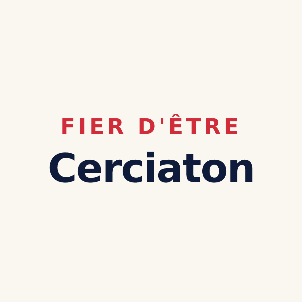 Tasse « Fier d'être Cerciaton » — design pour Cercié