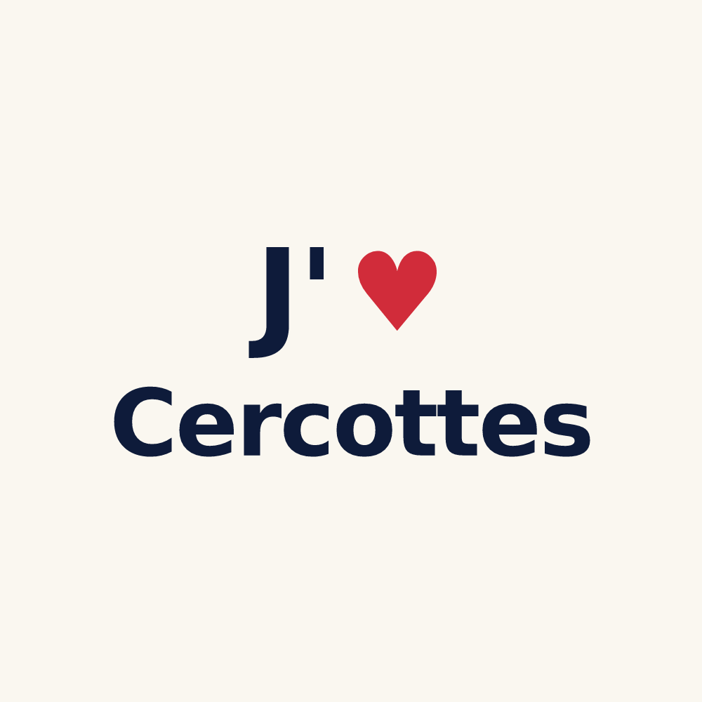 Tasse personnalisée Cercottes — design J'aime Cercottes
