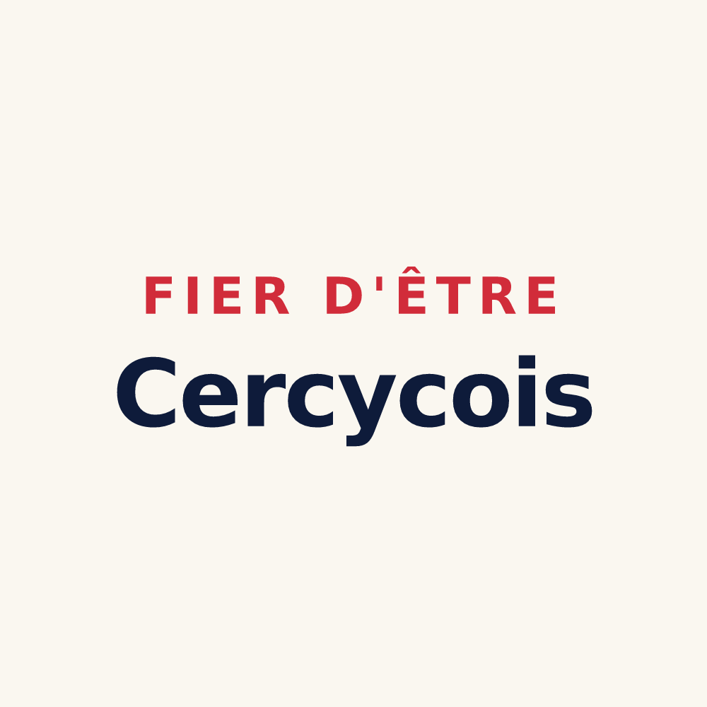 Tasse « Fier d'être Cercycois » — design pour Cercy-la-Tour
