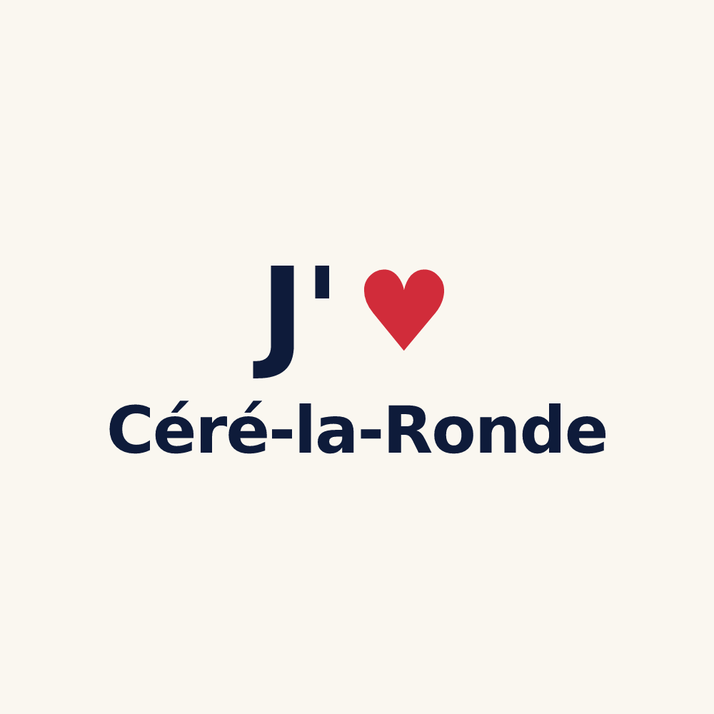 Tasse personnalisée Céré-la-Ronde — design J'aime Céré-la-Ronde