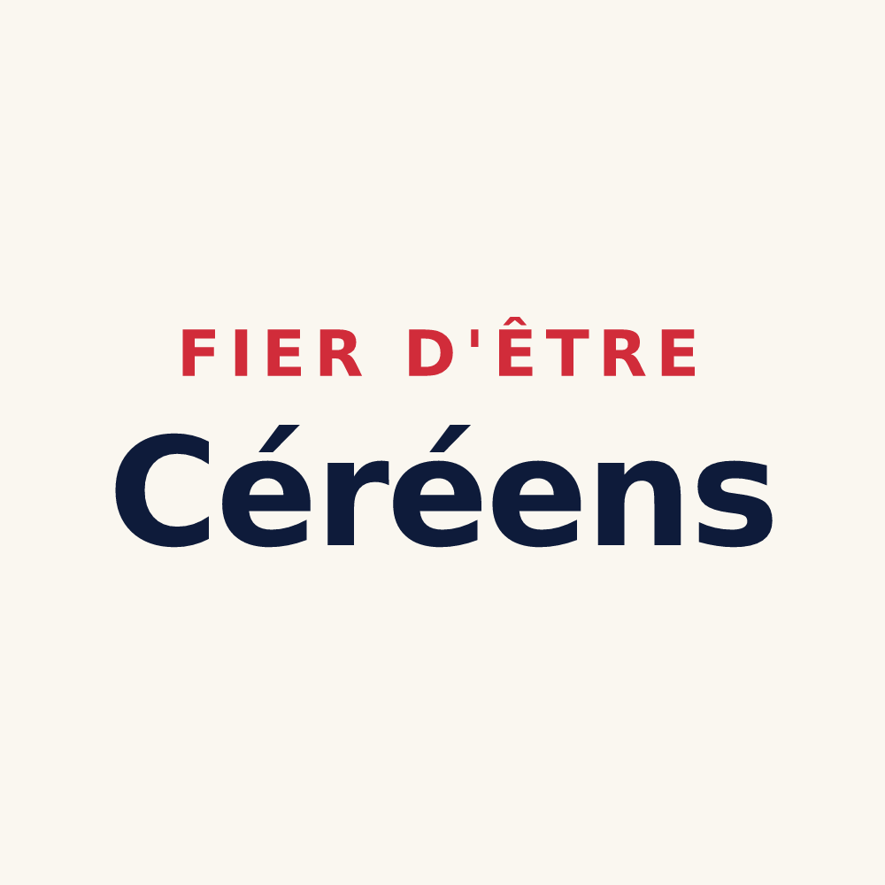Tasse « Fier d'être Céréens » — design pour Céré-la-Ronde
