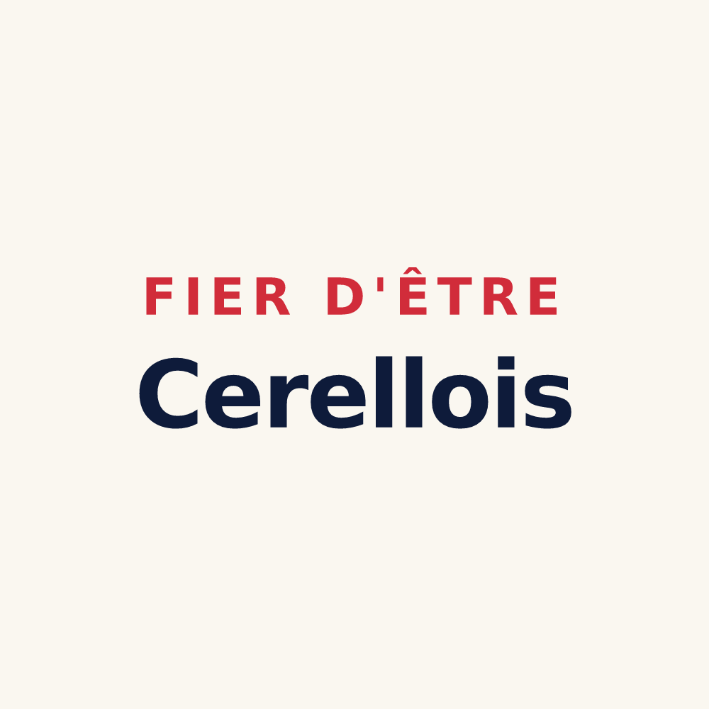 Tasse « Fier d'être Cerellois » — design pour Cerelles