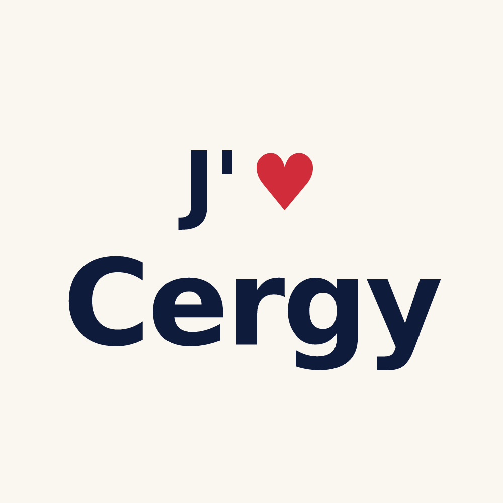 Tasse personnalisée Cergy — design J'aime Cergy