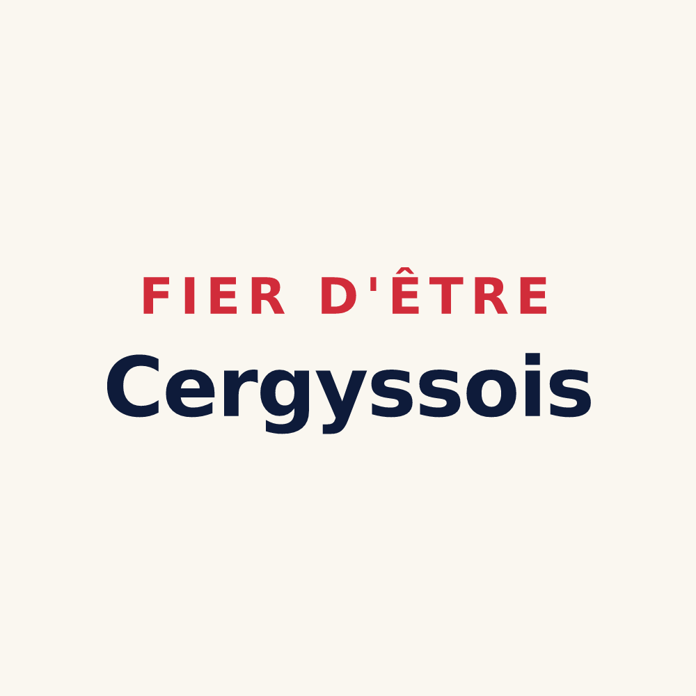 Tasse « Fier d'être Cergyssois » — design pour Cergy