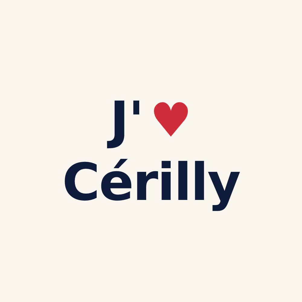 Tasse personnalisée Cérilly — design J'aime Cérilly
