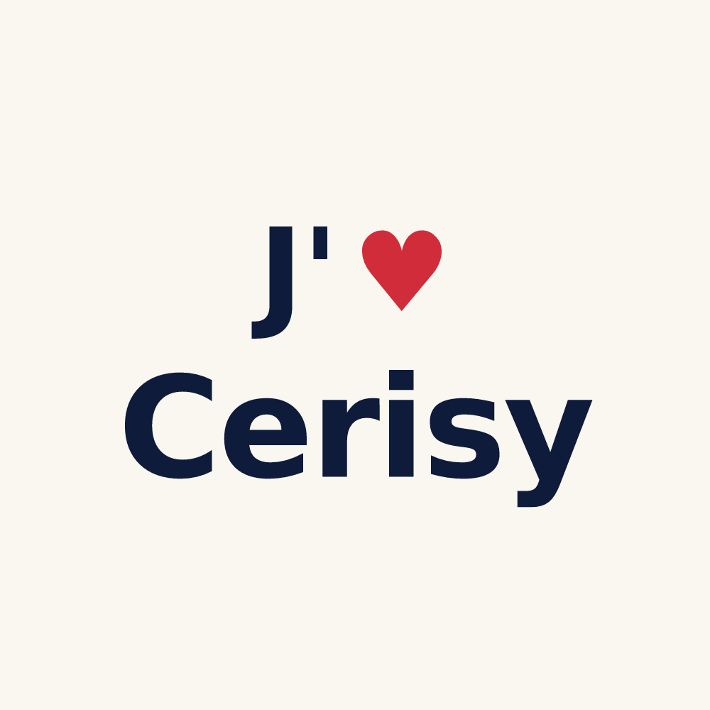 Tasse personnalisée Cerisy — design J'aime Cerisy