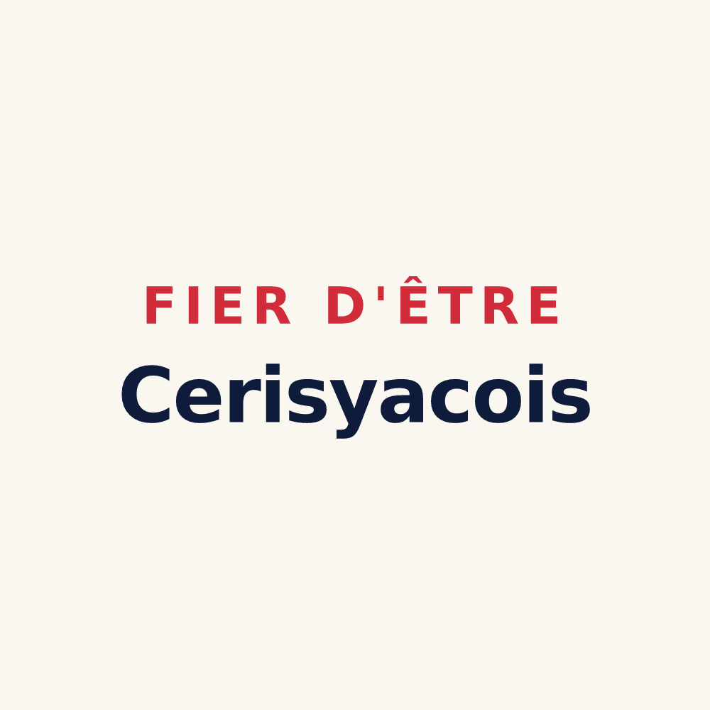 Tasse « Fier d'être Cerisyacois » — design pour Cerizy