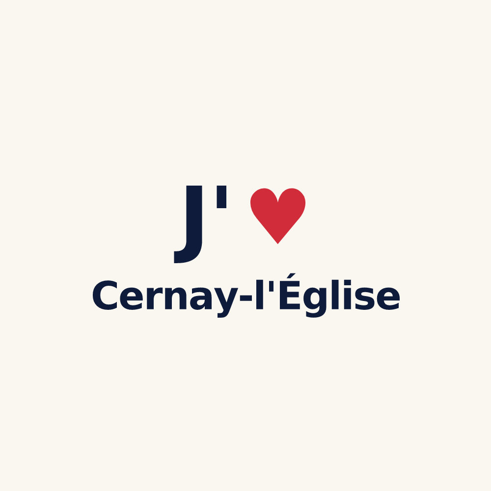 Tasse personnalisée Cernay-l'Église — design J'aime Cernay-l'Église